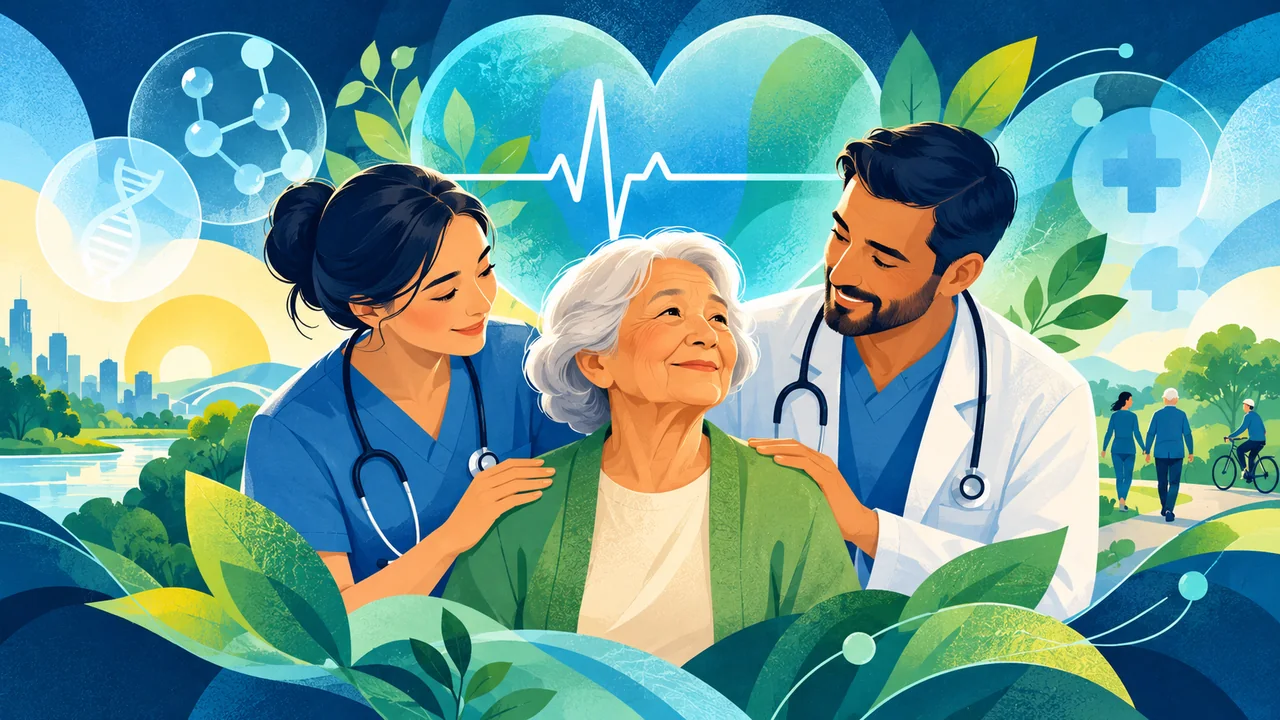 Health news editorial illustration for WHO Releases New Global Health Estimates
